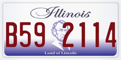 IL license plate B592114