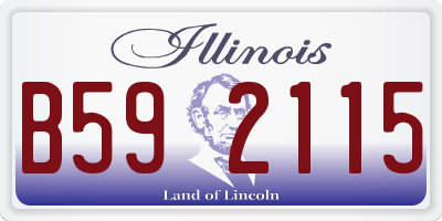 IL license plate B592115