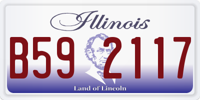 IL license plate B592117