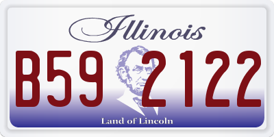 IL license plate B592122