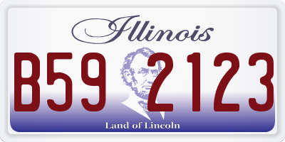 IL license plate B592123