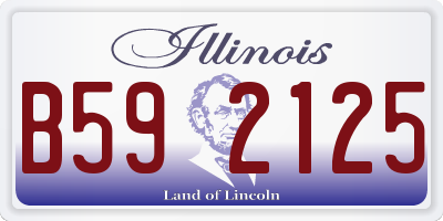 IL license plate B592125
