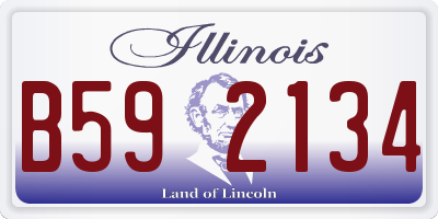 IL license plate B592134