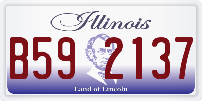 IL license plate B592137
