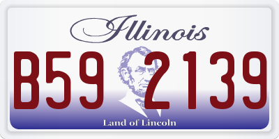 IL license plate B592139