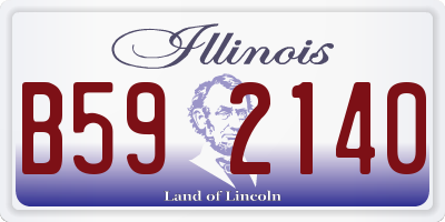 IL license plate B592140