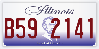 IL license plate B592141