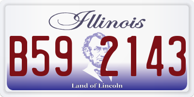 IL license plate B592143