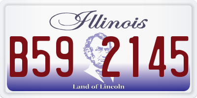 IL license plate B592145
