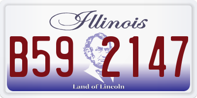 IL license plate B592147