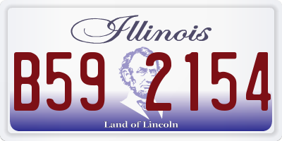IL license plate B592154