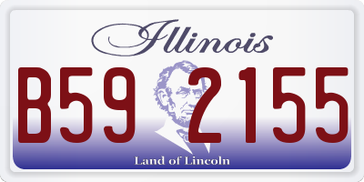 IL license plate B592155