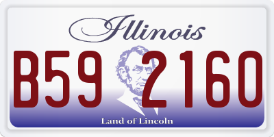 IL license plate B592160