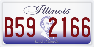 IL license plate B592166