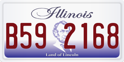 IL license plate B592168