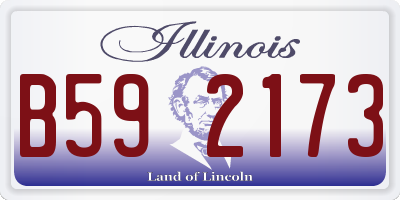 IL license plate B592173