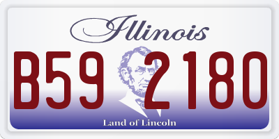 IL license plate B592180