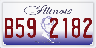 IL license plate B592182