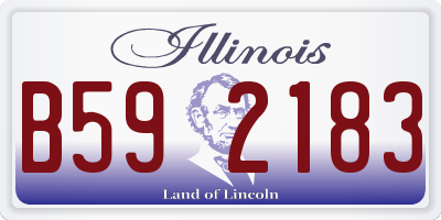 IL license plate B592183