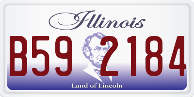 IL license plate B592184