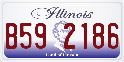 IL license plate B592186