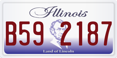 IL license plate B592187