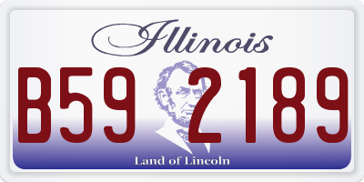 IL license plate B592189