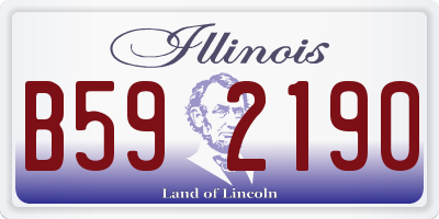 IL license plate B592190