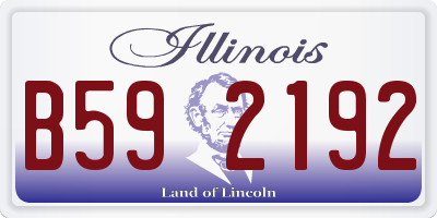 IL license plate B592192