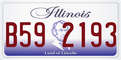 IL license plate B592193