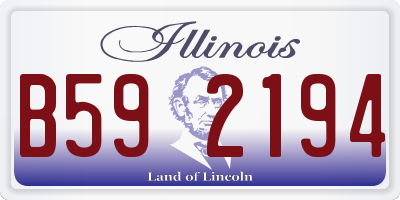 IL license plate B592194