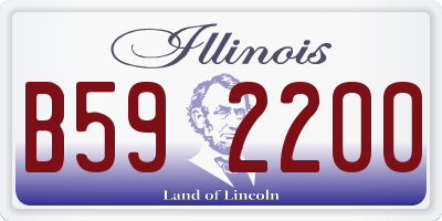 IL license plate B592200
