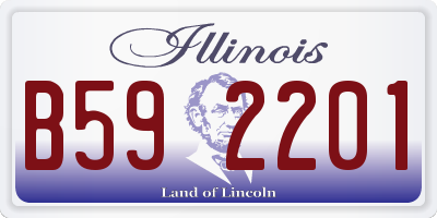 IL license plate B592201