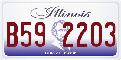 IL license plate B592203
