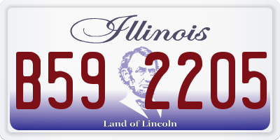 IL license plate B592205
