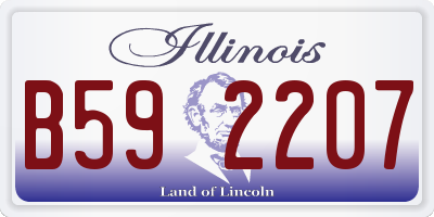 IL license plate B592207