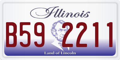 IL license plate B592211