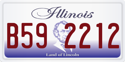 IL license plate B592212