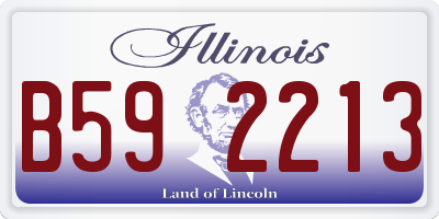IL license plate B592213