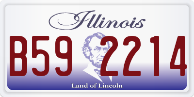 IL license plate B592214