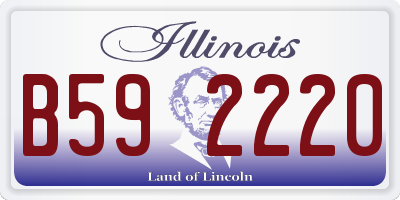 IL license plate B592220