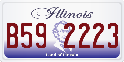 IL license plate B592223