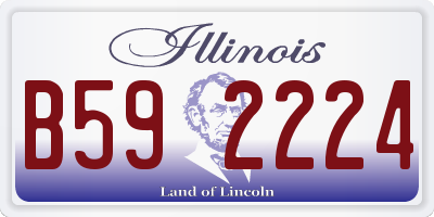 IL license plate B592224