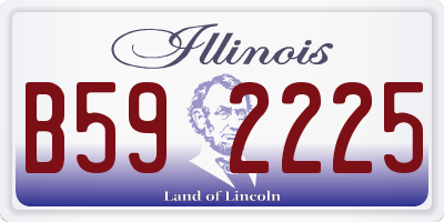 IL license plate B592225