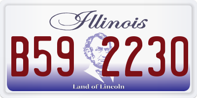 IL license plate B592230