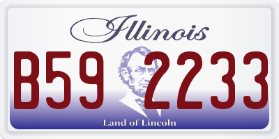 IL license plate B592233