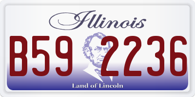 IL license plate B592236