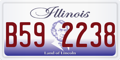IL license plate B592238