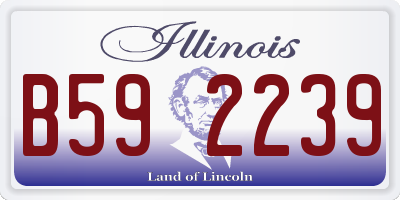 IL license plate B592239