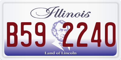 IL license plate B592240